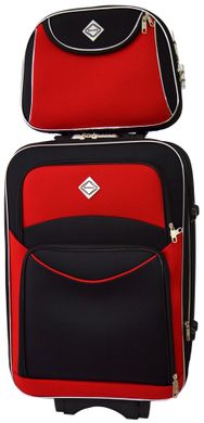 Комплект чемодан и кейс Bonro Style маленький черно-красный (10120102)