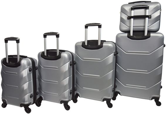Набір валіз 5 штук Bonro 2019 срібний (10500102)