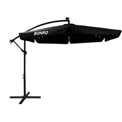 Зонт садовый с подсветкой LED черный Bonro B-7218LP 3м 6 спиц (42400500)