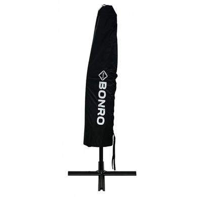 Зонт садовый с подсветкой LED черный Bonro B-7218LP 3м 6 спиц (42400500)
