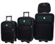 Набор чемоданов и кейс 4 в 1 Bonro Style черно-зеленый (10120410)