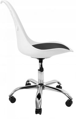 Крісло офісне, комп'ютерне Bonro B-881 біле з чорним сидінням (4230013)