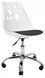 Крісло офісне, комп'ютерне Bonro B-881 біле з чорним сидінням (4230013)