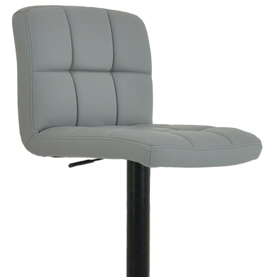 Барный стул со спинкой Bonro B-0106 серый с черным основанием (42400428)